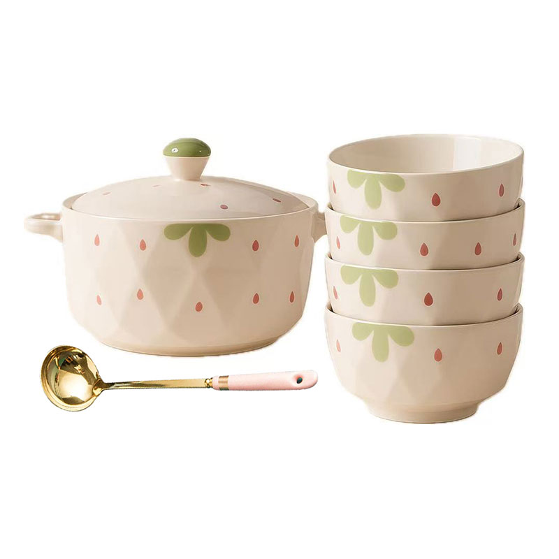ARO Ceramic Pot 1.5 l + Bowl 5" 4 pcs