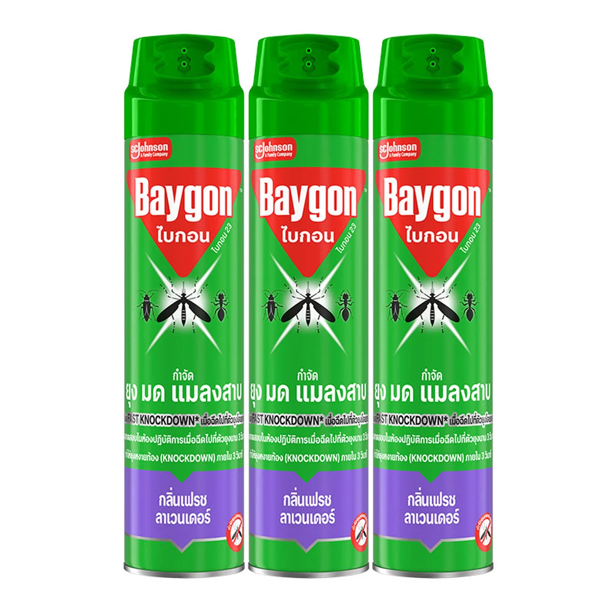 BAYGON Multi Killer Spray Lavender 520 ml x 3