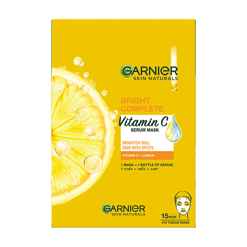 GARNIER Bright Complete Vitamin C Serum Mask 28 g X 10