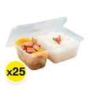 Thumbnail 1 of อีซี่ กล่องอาหาร 2 ช่อง 640 มล. x 25