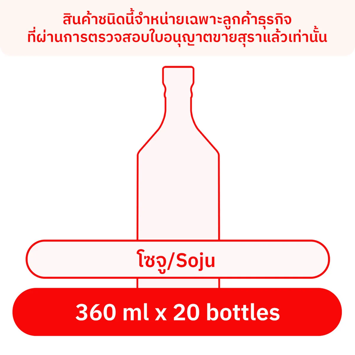 ซอมชูลอม โซจู ออริจินอล 360 มล. x 20