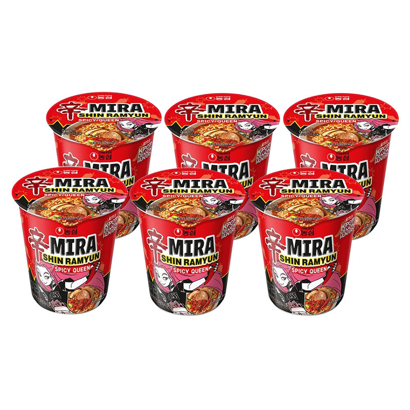 NONGSHIM Mira Shin Ramyun Spicy Queen Cup 68 g x 6
