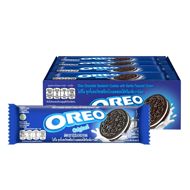 OREO Sandwich Cookies with Vanilla Flavored Cream 26.25 g x 12