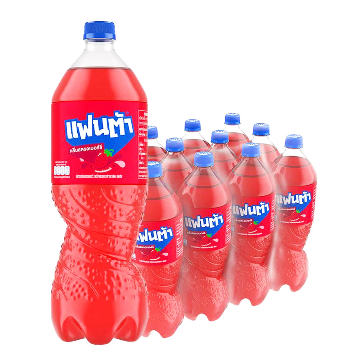 แฟนต้า เครื่องดื่มน้ําอัดลม กลิ่นสตรอเบอร์รี 1.25 ล. x 12