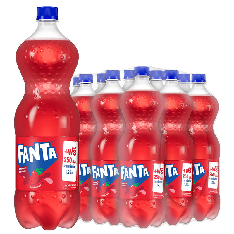 FANTA Soft Drink Strawberry 1.25 l Upfill 250 ml x 12