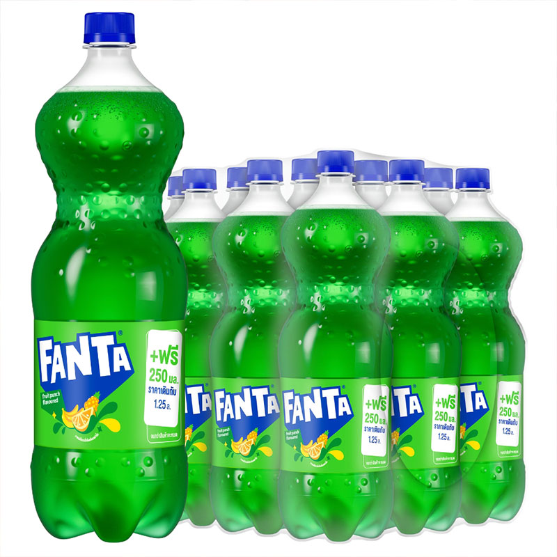 FANTA Soft Drink Fruit Punch 1.25 l Upfill 250 ml x 12