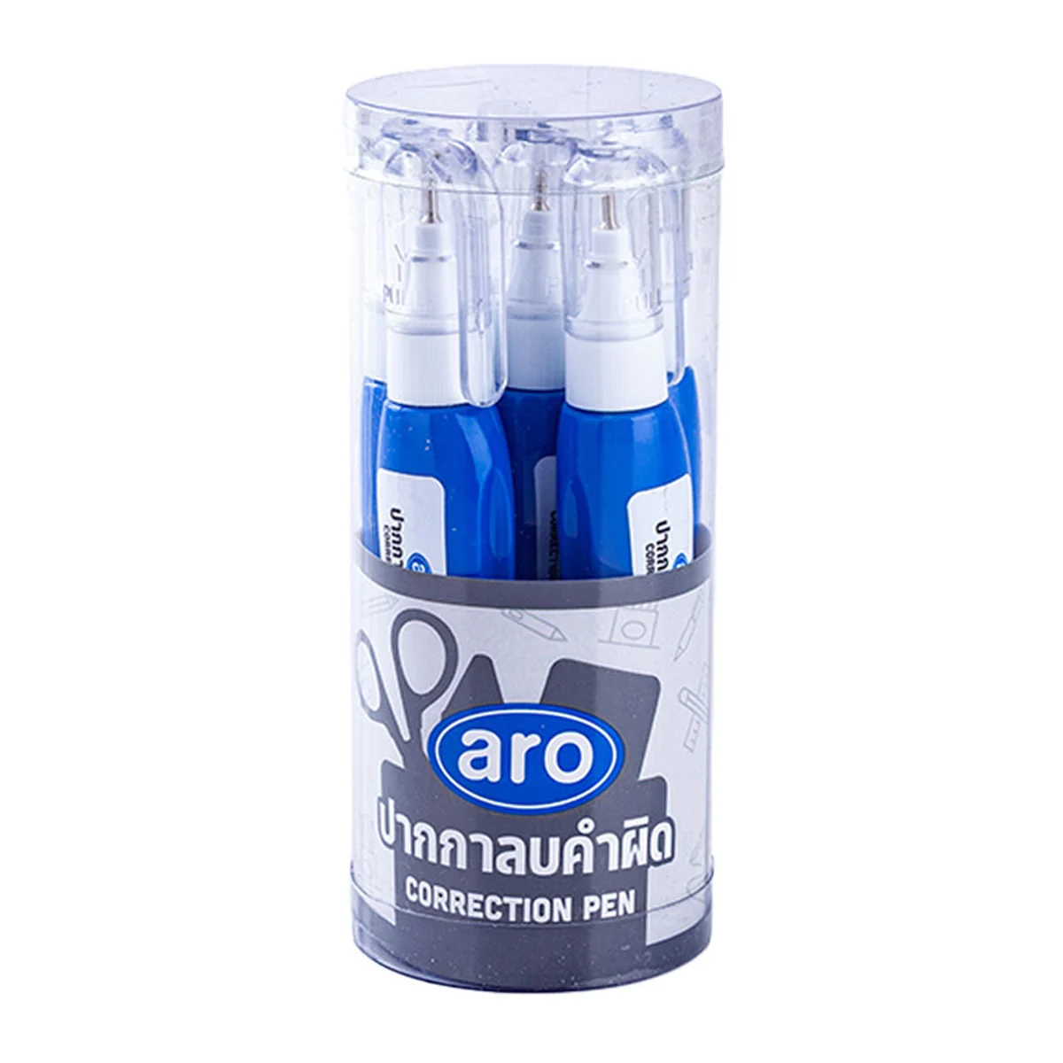 เอโร่ ปากกาลบคําผิดหัวเหล็ก 9 มล. x 6
