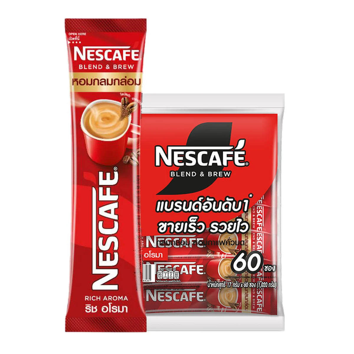 NESCAFE Blend & Brew Rich Aroma Instant Coffee 17 g 60 sachets