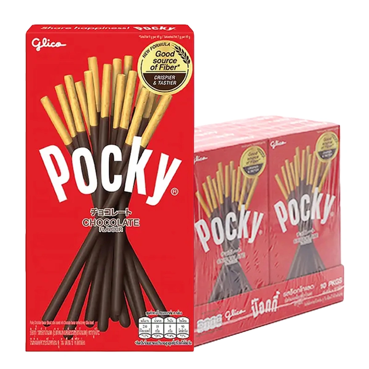 POCKY Biscuit Stick Coated with Chocolate 45 g x 10
