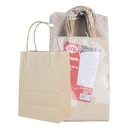 Thumbnail 1 of เอโร่ ถุงกระดาษหูเกลียว 15x8x21 ซม. สีน้ำตาล 50 ชิ้น