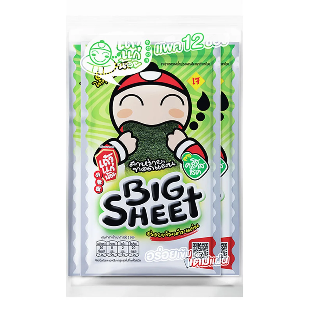 TAOKAENOI Big Sheet Seaweed Classic 3.2 g x 12