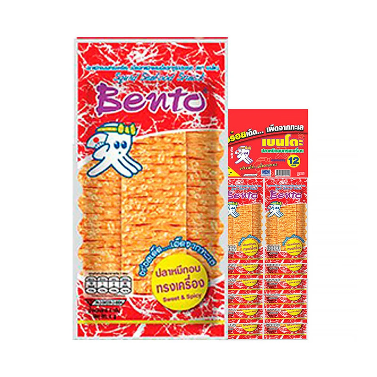 BENTO Bento Squid Seafood Snack Sweet & Spicy 4 g 12 pcs