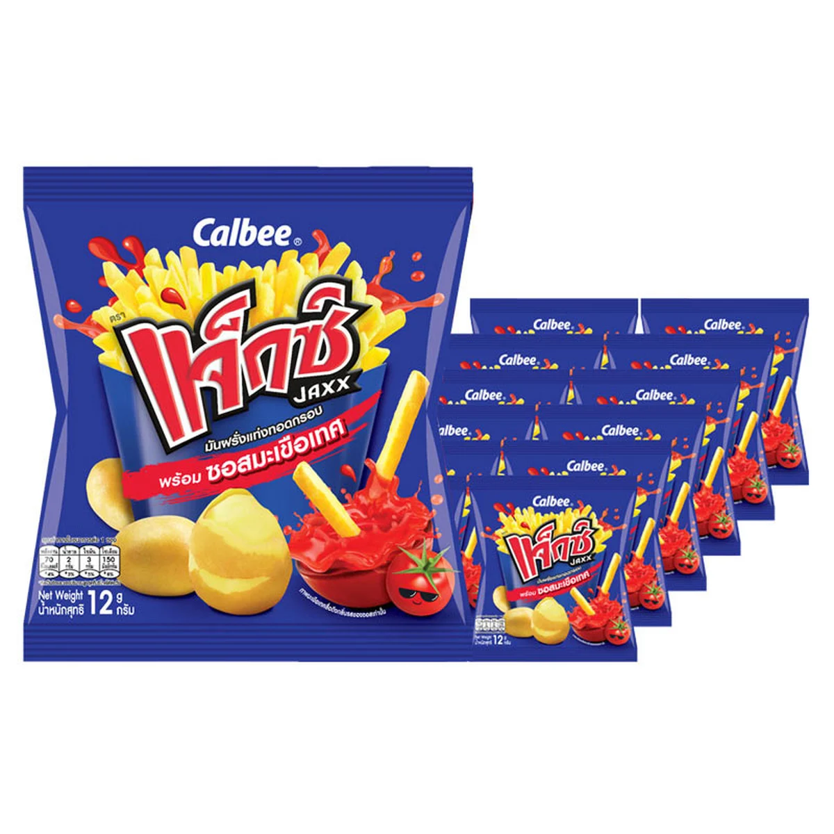 JAXX Crispy Potato Snack with Tomato Ketchup 12 g x 12