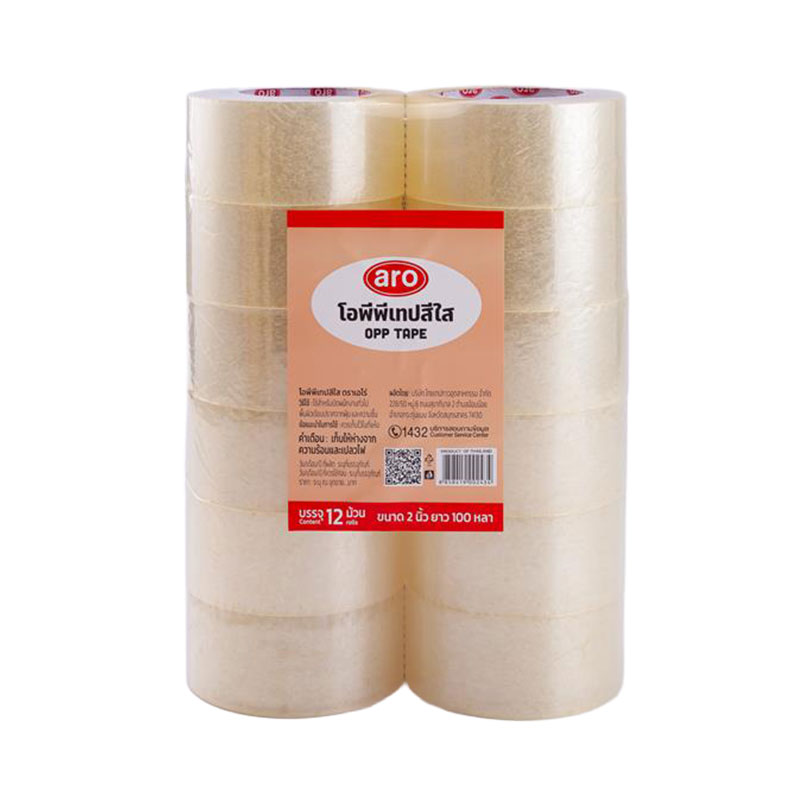 Q-BIZ Opp Tape Clear 2 inch 100 yd x 12 rolls