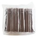 Thumbnail 2 of ARO Brown Flexible Straw with Plastic Lid 8 mm x 24 cm 100 pcs 5 packs