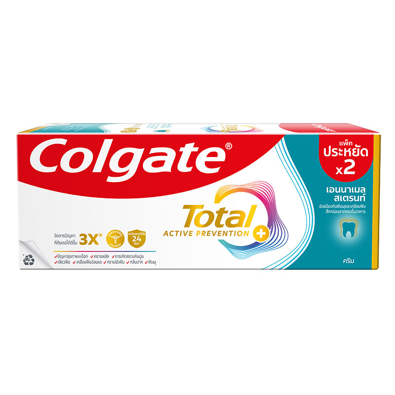 COLGATE Toothpaste Total Enamel Strength 150 g x 2
