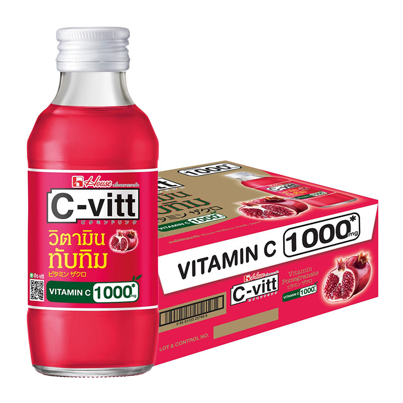 C-VITT Vitamin C Drink Pomegranate Flavor 140 ml 30 bottles