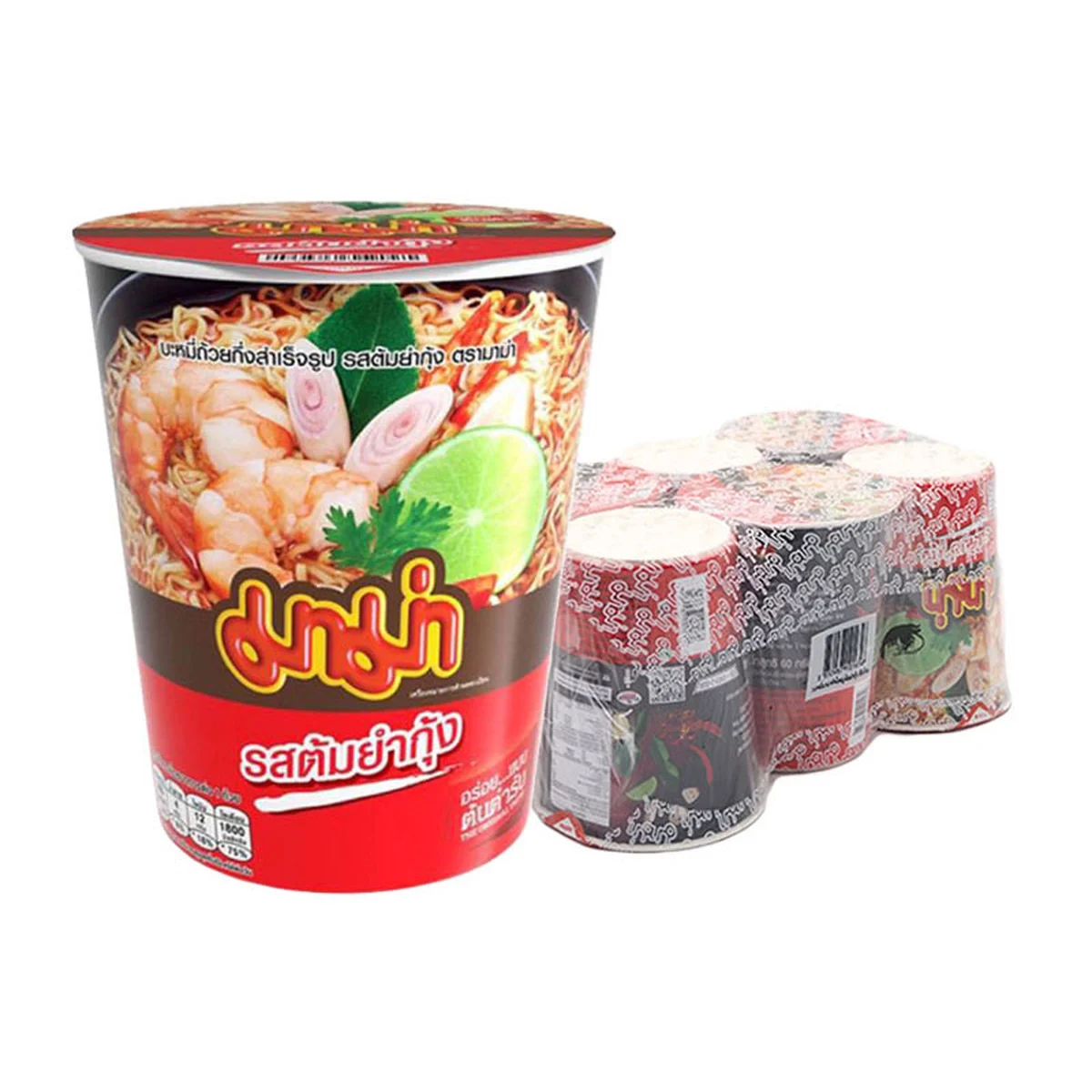 MAMA Cup Instant Noodles Tom Yum Kung 60 g x 6