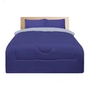 Thumbnail 3 of MOMENTO Micro Bed Sheet Navy/Gray 6 ft+Blanket
