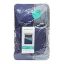 Thumbnail 1 of MOMENTO Micro Bed Sheet Navy/Gray 6 ft+Blanket
