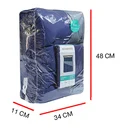 Thumbnail 5 of MOMENTO Micro Bed Sheet Navy/Gray 6 ft+Blanket