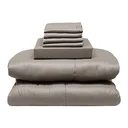 Thumbnail 2 of โมเมนโต ผ้าปูที่นอนเสมือนคอตตอน สีเบจ 6 ฟุต+ผ้านวม