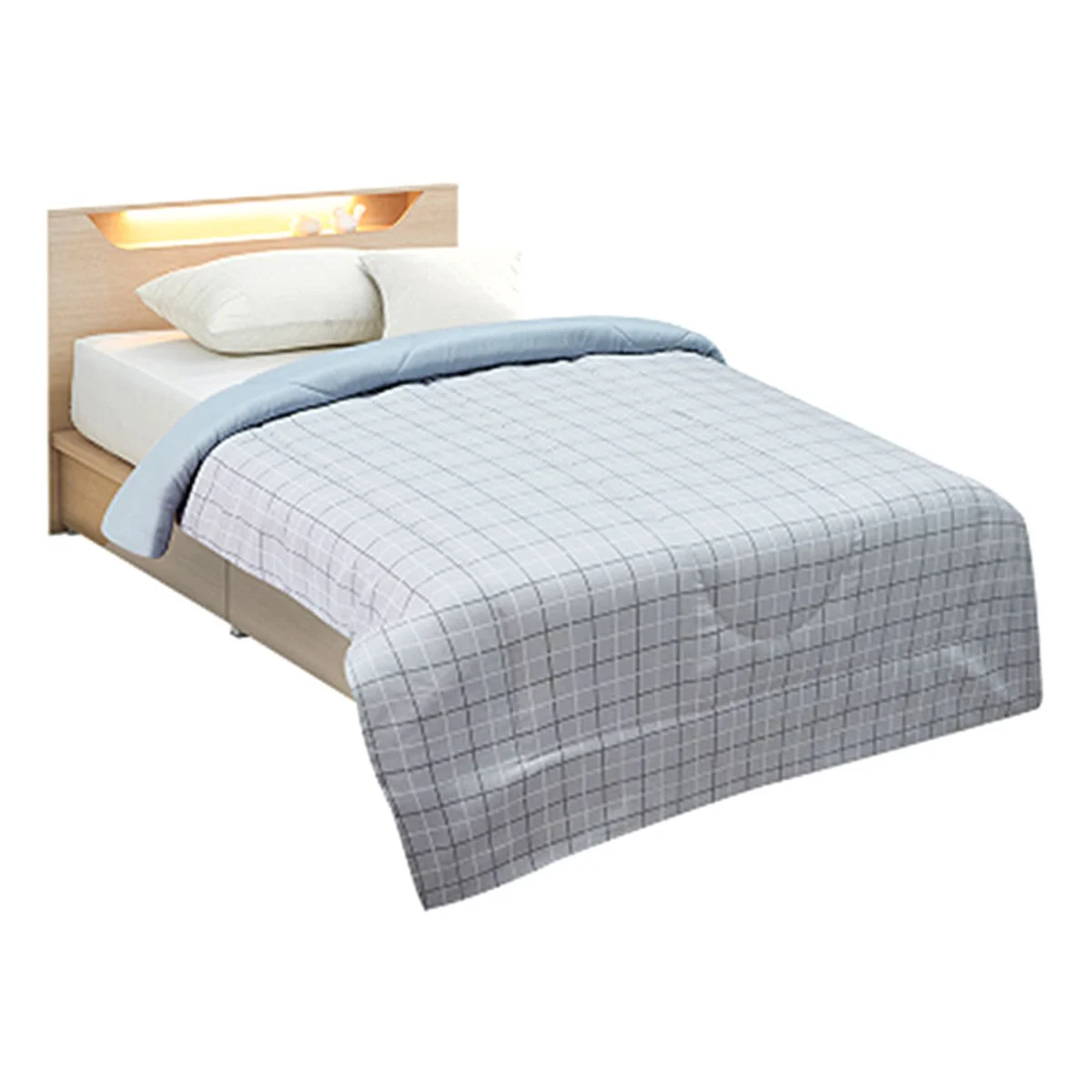 โมเมนโตผ้านวมบางตารางเทา60X80นิ้ว