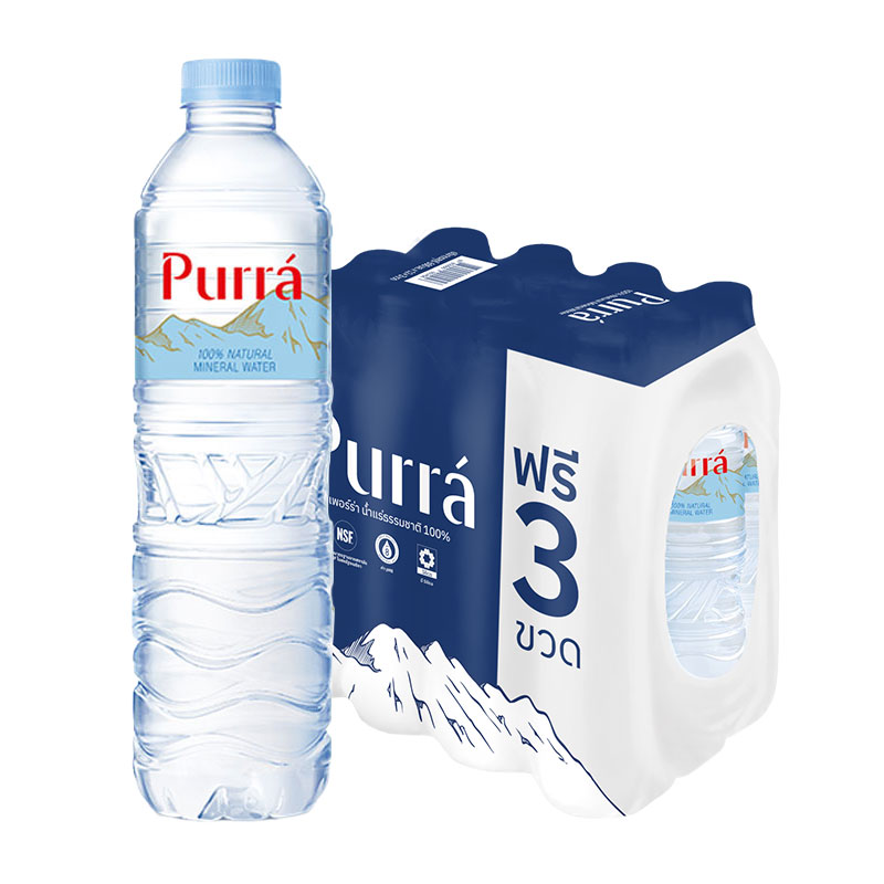 เพอร์ร่า น้ำแร่ธรรมชาติ 600 มล. x 12+3