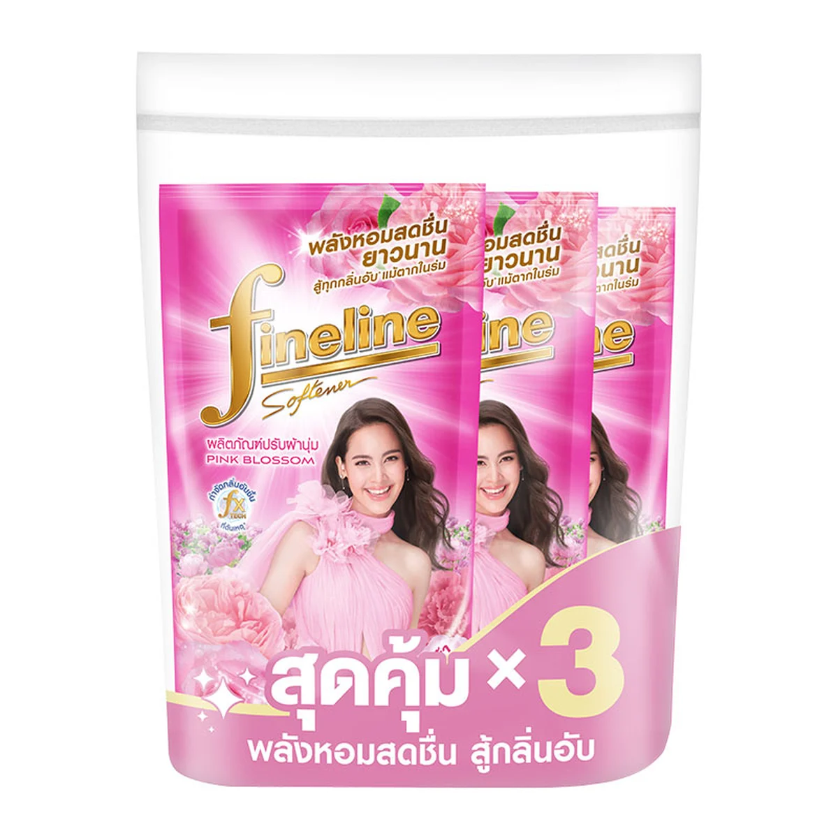 ไฟน์ไลน์ น้ํายาปรับผ้านุ่ม สูตรมาตรฐาน สีชมพู 470 มล. x 3