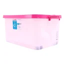 Thumbnail 2 of Plastic Storage Container Box with Wheels Model 2000 Clear 42 l