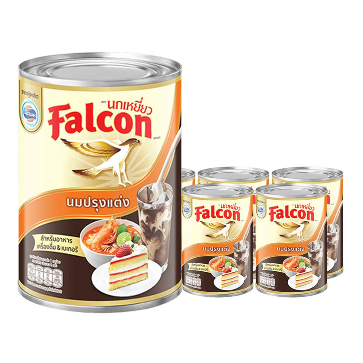 FALCON Evaporated Milk 375 g x 6