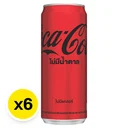 Thumbnail 2 of COKE Soft Drink Can No Sugar No Calories 325 ml x 6