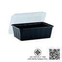 Thumbnail 3 of เอโร่ กล่องอาหารพลาสติก พีพี สีดำ 750 มล. x 25