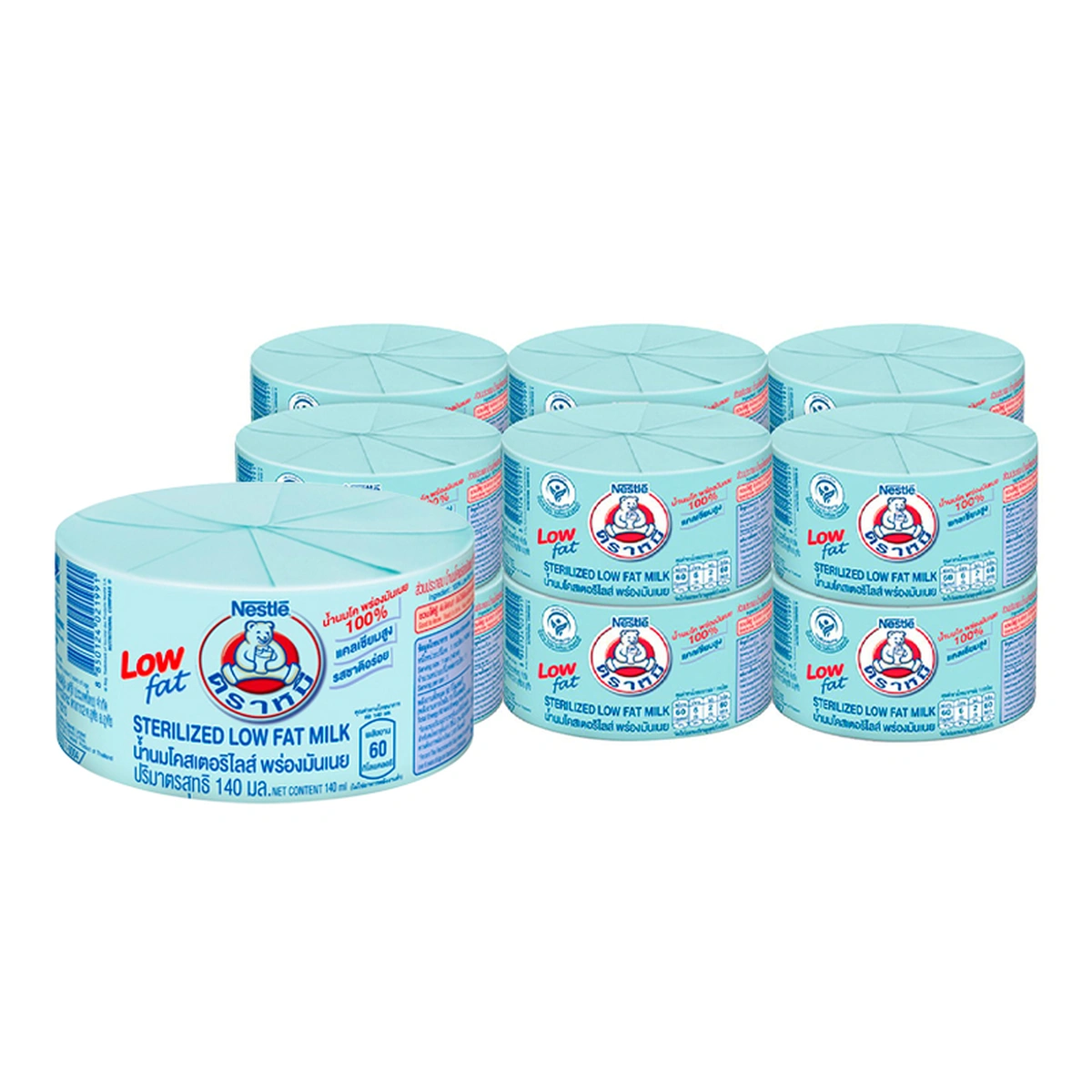 ตราหมี สเตอริไลส์นมสดไขมันต่ํา 140 มล. x 12