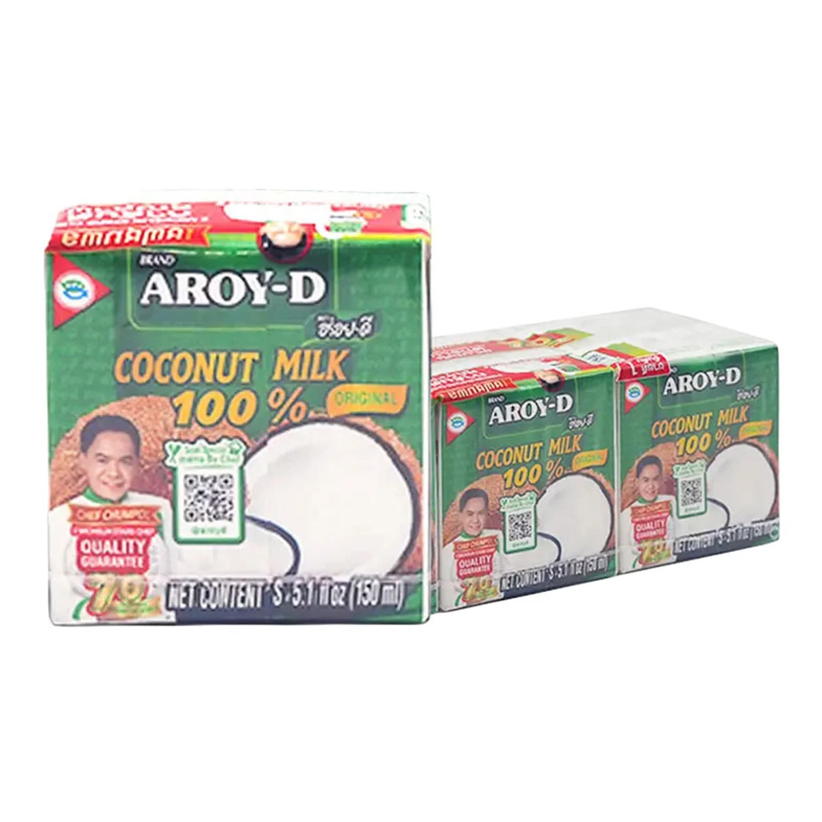 AROY-D Coconut Milk 150 ml x 6