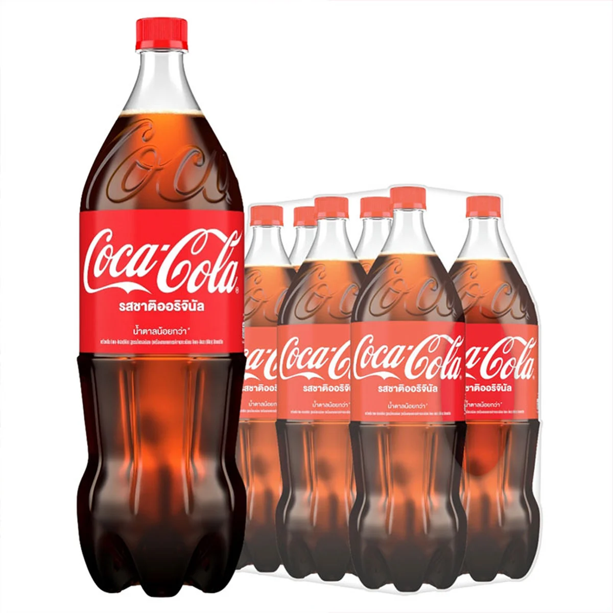 COKE Soft Drink Original Less Sugar 2 l x 6