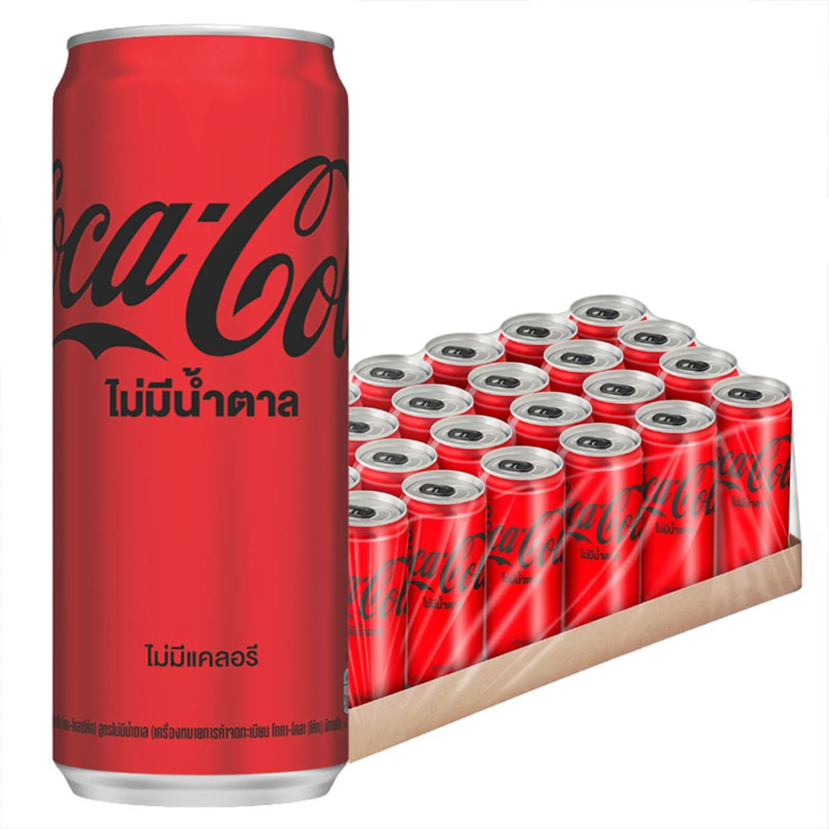 COKE Soft Drink Can No Sugar No Calories 325 ml x 24