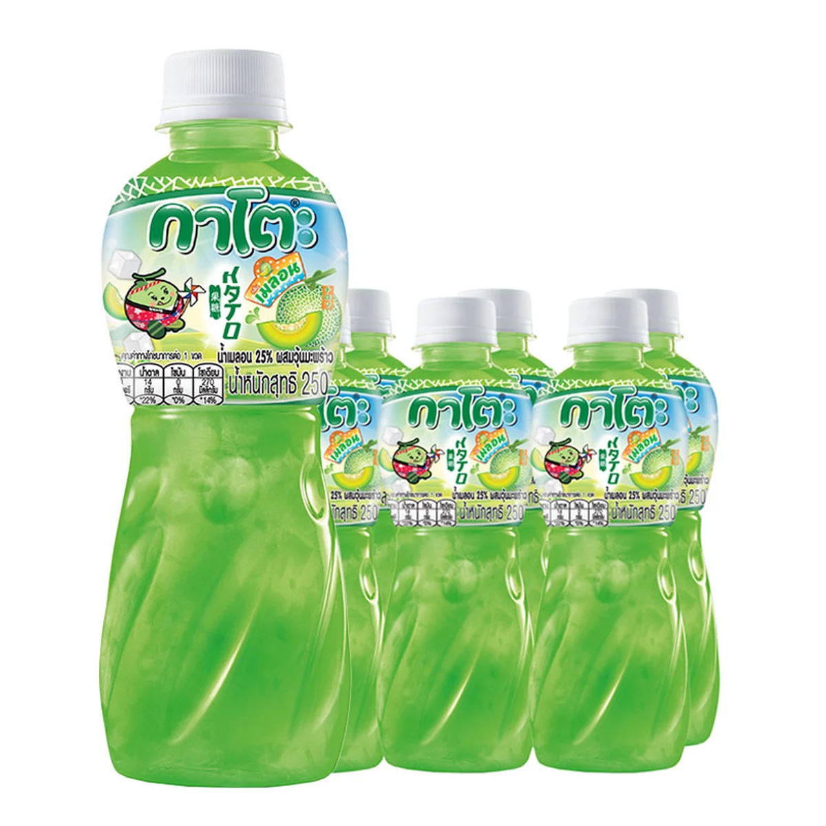 กาโตะ น้ําเมลอน 25% ผสมวุ้นมะพร้าว 250 มล. x 6