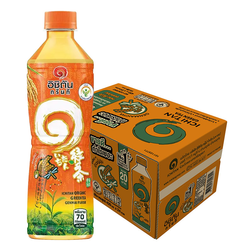 ICHITAN Green Tea Drink Genmai 420 ml x 24