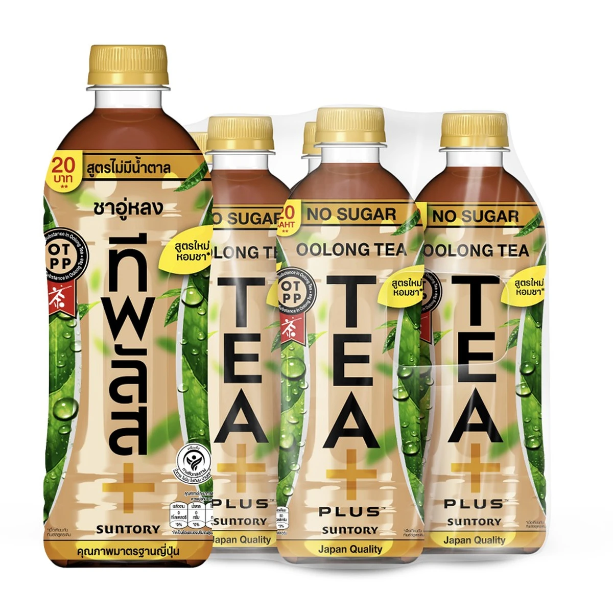 TEA+ Oolong No Sugar 490 ml x 6