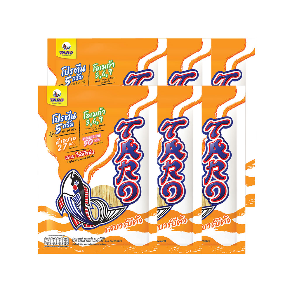 ทาโร ปลาสวรรค์ รสบาร์บีคิว 20 ก. x 6