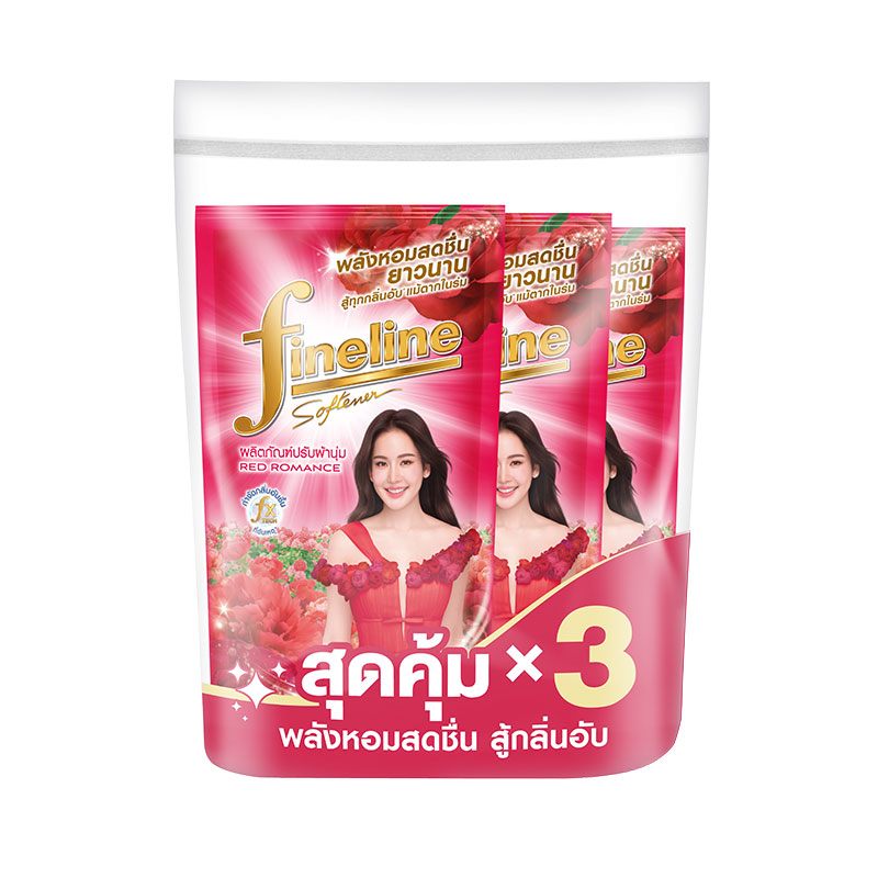 FINELINE Fabric Softener Red Romance Scent 500 ml x 3