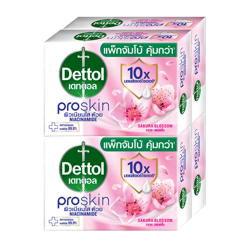 DETTOL Replenishing Anti-Bacterial Bar Soap 100 g x 4