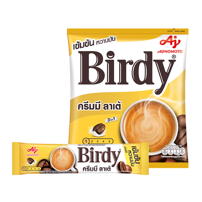 เบอร์ดี้ กาแฟปรุงสำเร็จชนิดผง 3อิน1 ครีมมี ลาเต้ 13.2 ก. 27 ซอง