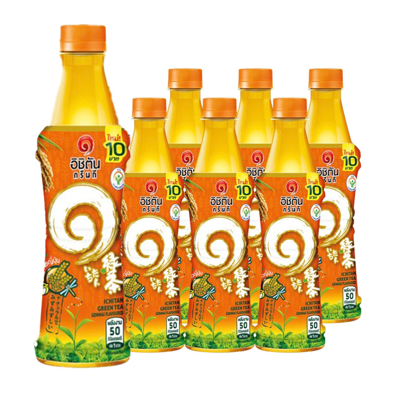 ICHITAN Green Tea Genmai 280 ml x 6