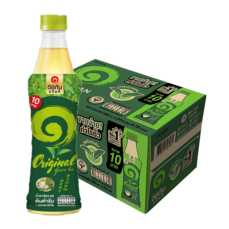 ICHITAN Green Tea Original 280 ml x 24