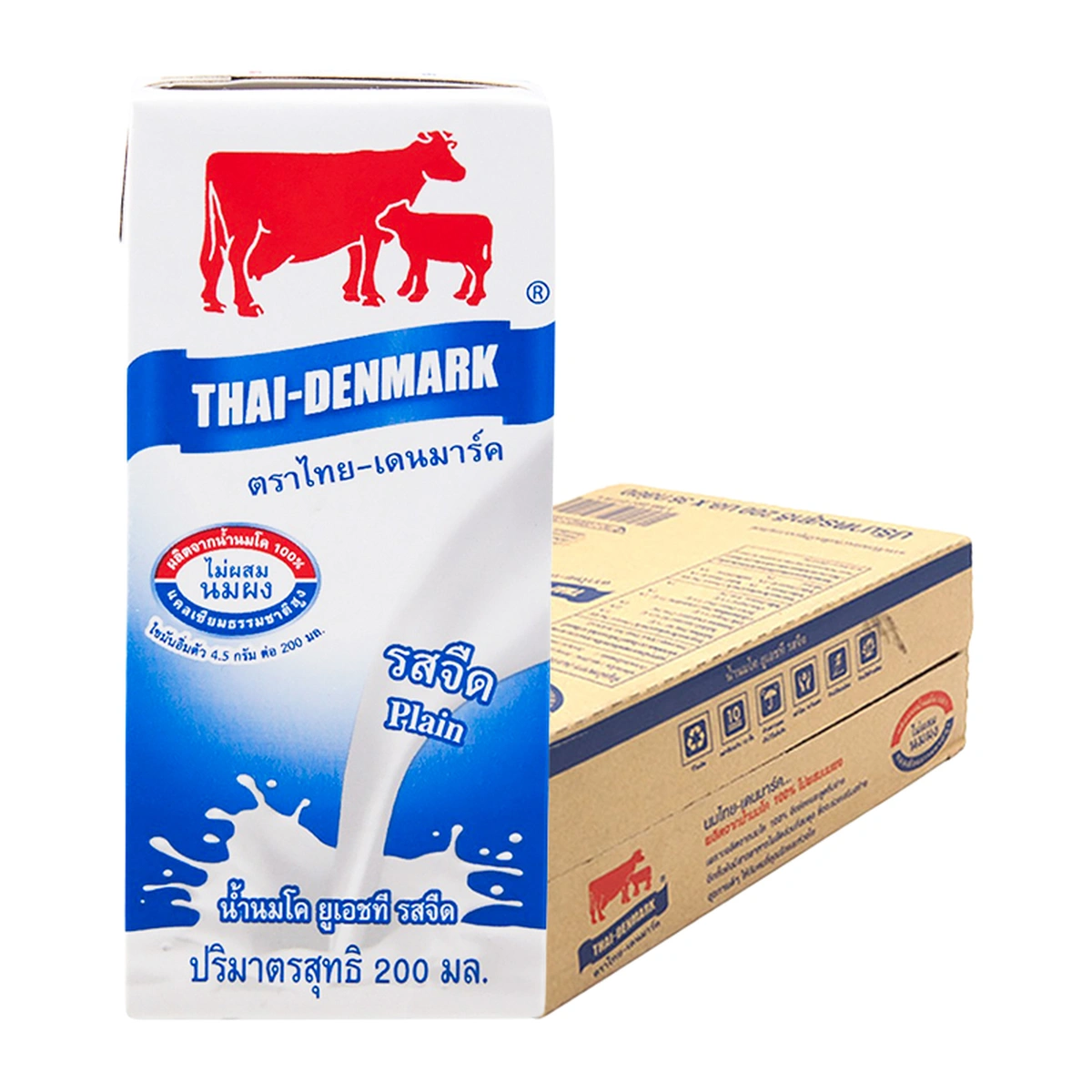 ไทย-เดนมาร์ค นมยูเอชที รสจืด 180 มล. 36 กล่อง