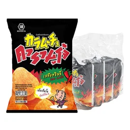 Thumbnail 1 of KARAMUCHO Potato Chip Hot Chili Flat Cut 40 g x 4