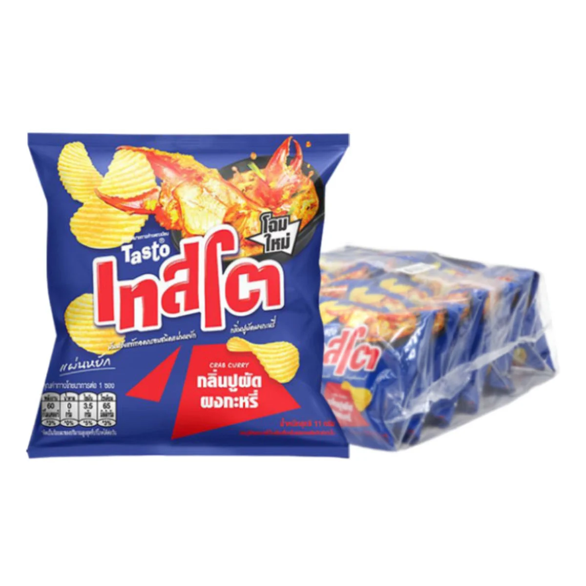 TASTO Potato Rock Chips Crab Curry 11 g x 12
