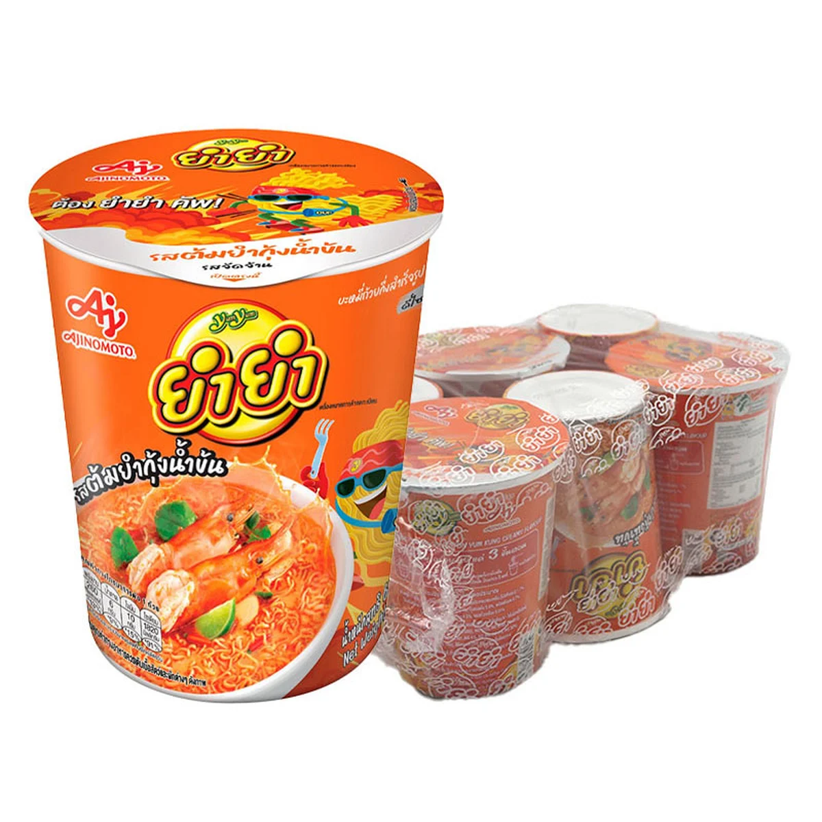 YUMYUM Cup Instant Noodles Tom Yum Kung Creamy 60 g x 6